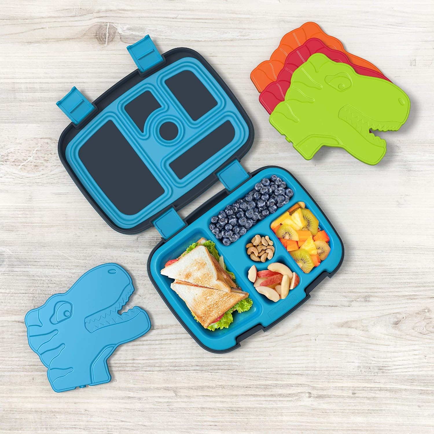 image:imageBentgo Buddies Reusable Ice Packs for Kids  Slim Design for Lunch Boxes Lunch Bags and Coolers Quick Freeze PFAS and BPAFree Multicolored 4Pack DinosaurDinosaur
