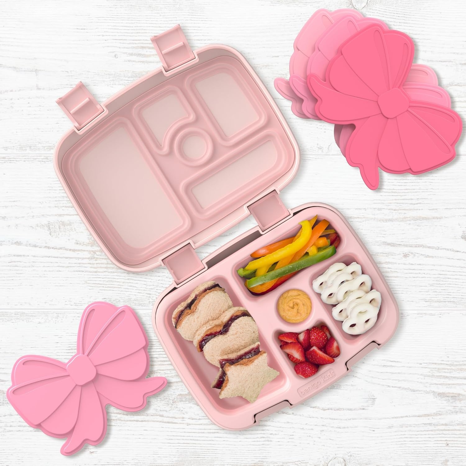 image:imageBentgo Buddies Reusable Ice Packs for Kids  Slim Design for Lunch Boxes Lunch Bags and Coolers Quick Freeze PFAS and BPAFree Multicolored 4Pack DinosaurBallet  Bows