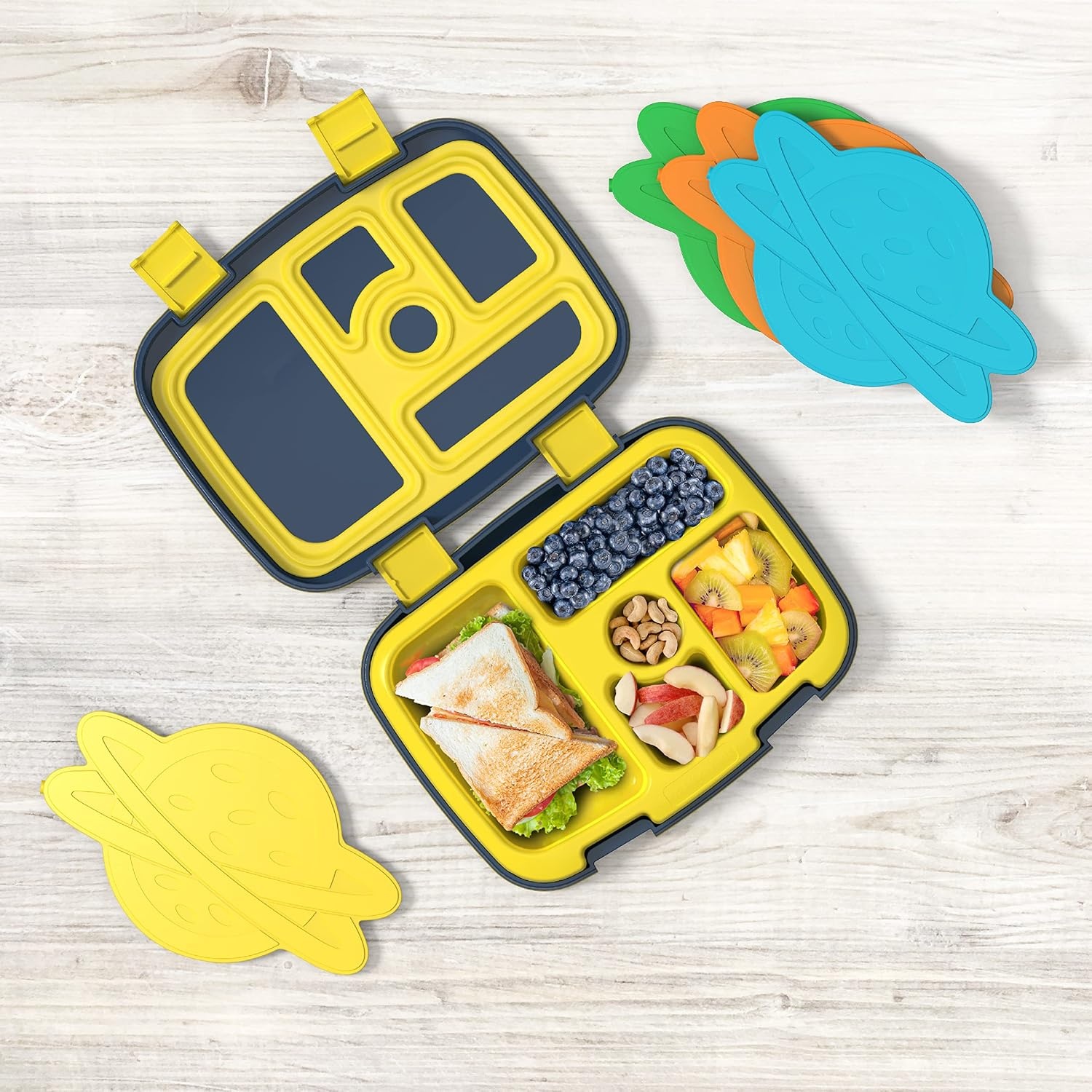 image:imageBentgo Buddies Reusable Ice Packs for Kids  Slim Design for Lunch Boxes Lunch Bags and Coolers Quick Freeze PFAS and BPAFree Multicolored 4Pack DinosaurPlanet