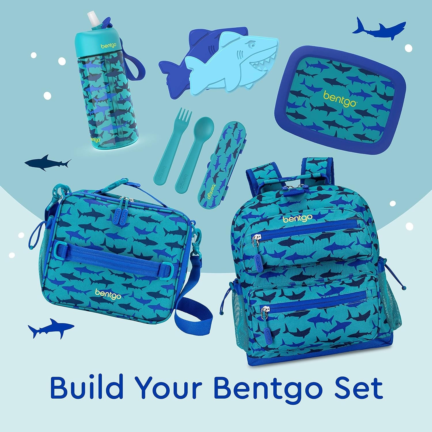 image:imageBentgo Buddies Reusable Ice Packs for Kids  Slim Design for Lunch Boxes Lunch Bags and Coolers Quick Freeze PFAS and BPAFree Multicolored 4Pack DinosaurShark