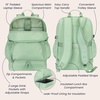 image:imageBentgo 2in1 Adult Backpack amp Insulated Lunch Bag  Lightweight WaterResistant Travel Backpack Laptop Sleeve amp Trolley Sleeve for Work amp Everyday Use LavenderClay Green