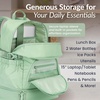 image:imageBentgo 2in1 Adult Backpack amp Insulated Lunch Bag  Lightweight WaterResistant Travel Backpack Laptop Sleeve amp Trolley Sleeve for Work amp Everyday Use LavenderClay Green