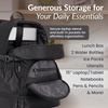 image:imageBentgo 2in1 Adult Backpack amp Insulated Lunch Bag  Lightweight WaterResistant Travel Backpack Laptop Sleeve amp Trolley Sleeve for Work amp Everyday Use LavenderObsidian Charcoal