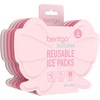 image:imageBentgo Buddies Reusable Ice Packs for Kids  Slim Design for Lunch Boxes Lunch Bags and Coolers Quick Freeze PFAS and BPAFree Multicolored 4Pack DinosaurBallet  Bows