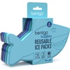 image:imageBentgo Buddies Reusable Ice Packs for Kids  Slim Design for Lunch Boxes Lunch Bags and Coolers Quick Freeze PFAS and BPAFree Multicolored 4Pack DinosaurShark