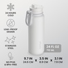 image:imageBentgo Flip 2in1 Straw amp Chug LeakProof Insulated Water Bottle 24 fl oz  Premium 188 Stainless SteelTripleLayer Vacuum Insulation 24Hour Cold BPA amp PFASFree Cafe Au LaitBlanc