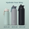 image:imageBentgo Flip 2in1 Straw amp Chug LeakProof Insulated Water Bottle 24 fl oz  Premium 188 Stainless SteelTripleLayer Vacuum Insulation 24Hour Cold BPA amp PFASFree Cafe Au LaitSunDay