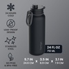 image:imageBentgo Flip 2in1 Straw amp Chug LeakProof Insulated Water Bottle 24 fl oz  Premium 188 Stainless SteelTripleLayer Vacuum Insulation 24Hour Cold BPA amp PFASFree Cafe Au LaitBack to Black