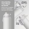 image:imageBentgo Flip 2in1 Straw amp Chug LeakProof Insulated Water Bottle 24 fl oz  Premium 188 Stainless SteelTripleLayer Vacuum Insulation 24Hour Cold BPA amp PFASFree Cafe Au LaitBlanc
