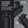 image:imageBentgo Flip 2in1 Straw amp Chug LeakProof Insulated Water Bottle 24 fl oz  Premium 188 Stainless SteelTripleLayer Vacuum Insulation 24Hour Cold BPA amp PFASFree Cafe Au LaitBack to Black