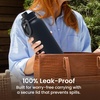 image:imageBentgo Flip 2in1 Straw amp Chug LeakProof Insulated Water Bottle 24 fl oz  Premium 188 Stainless SteelTripleLayer Vacuum Insulation 24Hour Cold BPA amp PFASFree Cafe Au LaitBack to Black