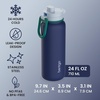 image:imageBentgo Flip 2in1 Straw amp Chug LeakProof Insulated Water Bottle 24 fl oz  Premium 188 Stainless SteelTripleLayer Vacuum Insulation 24Hour Cold BPA amp PFASFree Cafe Au LaitPrep Blue