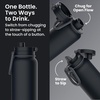 image:imageBentgo Flip 2in1 Straw amp Chug LeakProof Insulated Water Bottle 24 fl oz  Premium 188 Stainless SteelTripleLayer Vacuum Insulation 24Hour Cold BPA amp PFASFree Cafe Au LaitBack to Black