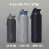 image:imageBentgo Flip 2in1 Straw amp Chug LeakProof Insulated Water Bottle 24 fl oz  Premium 188 Stainless SteelTripleLayer Vacuum Insulation 24Hour Cold BPA amp PFASFree Cafe Au LaitTweed
