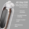 image:imageBentgo Flip 2in1 Straw amp Chug LeakProof Insulated Water Bottle 24 fl oz  Premium 188 Stainless SteelTripleLayer Vacuum Insulation 24Hour Cold BPA amp PFASFree Cafe Au LaitBlanc