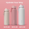 image:imageBentgo Flip 2in1 Straw amp Chug LeakProof Insulated Water Bottle 24 fl oz  Premium 188 Stainless SteelTripleLayer Vacuum Insulation 24Hour Cold BPA amp PFASFree Cafe Au LaitBlushing