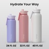 image:imageBentgo Flip 2in1 Straw amp Chug LeakProof Insulated Water Bottle 24 fl oz  Premium 188 Stainless SteelTripleLayer Vacuum Insulation 24Hour Cold BPA amp PFASFree Cafe Au LaitBlanc