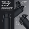 image:imageBentgo Flip 2in1 Straw amp Chug LeakProof Insulated Water Bottle 24 fl oz  Premium 188 Stainless SteelTripleLayer Vacuum Insulation 24Hour Cold BPA amp PFASFree Cafe Au LaitBack to Black