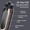 image:imageBentgo Flip 2in1 Straw amp Chug LeakProof Insulated Water Bottle 24 fl oz  Premium 188 Stainless SteelTripleLayer Vacuum Insulation 24Hour Cold BPA amp PFASFree Cafe Au LaitBack to Black