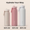 image:imageBentgo Flip 2in1 Straw amp Chug LeakProof Insulated Water Bottle 24 fl oz  Premium 188 Stainless SteelTripleLayer Vacuum Insulation 24Hour Cold BPA amp PFASFree Cafe Au LaitCafe Au Lait