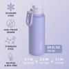 image:imageBentgo Flip 2in1 Straw amp Chug LeakProof Insulated Water Bottle 24 fl oz  Premium 188 Stainless SteelTripleLayer Vacuum Insulation 24Hour Cold BPA amp PFASFree Cafe Au LaitLilac Cloud
