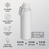 image:imageBentgo Flip 2in1 Straw amp Chug LeakProof Insulated Water Bottle 24 fl oz  Premium 188 Stainless SteelTripleLayer Vacuum Insulation 24Hour Cold BPA amp PFASFree Cafe Au LaitBlanc