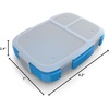 image:imageBentgo Fresh Tray with Cover Reusable 4Compartment Meal Prep Container  BuiltIn Portion Control BPAFree Dishwasher amp Freezer Safe Fits Bentgo Fresh Lunch Box GreenBlue