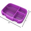 image:imageBentgo Fresh Tray with Cover Reusable 4Compartment Meal Prep Container  BuiltIn Portion Control BPAFree Dishwasher amp Freezer Safe Fits Bentgo Fresh Lunch Box GreenPurple