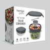 image:imageBentgo Glass Salad Container with Airtight Lid amp LeakProof Sauce Cup  76Cup Salad Bowl 4Compartment Bento Tray amp Reusable Fork BPAFree for Meal Prep Office amp More Light BlueDark Gray