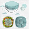 image:imageBentgo Glass Salad Container with Airtight Lid amp LeakProof Sauce Cup  76Cup Salad Bowl 4Compartment Bento Tray amp Reusable Fork BPAFree for Meal Prep Office amp More Light BlueCoastal Seaglass