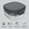 image:imageBentgo Glass Salad Container with Airtight Lid amp LeakProof Sauce Cup  76Cup Salad Bowl 4Compartment Bento Tray amp Reusable Fork BPAFree for Meal Prep Office amp More Light BlueDark Gray