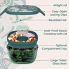 image:imageBentgo Glass Salad Container with Airtight Lid amp LeakProof Sauce Cup  76Cup Salad Bowl 4Compartment Bento Tray amp Reusable Fork BPAFree for Meal Prep Office amp More Light BlueFloral Maximalist  Sea