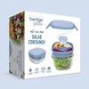 image:imageBentgo Glass Salad Container with Airtight Lid amp LeakProof Sauce Cup  76Cup Salad Bowl 4Compartment Bento Tray amp Reusable Fork BPAFree for Meal Prep Office amp More Light BlueLight Blue