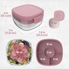 image:imageBentgo Glass Salad Container with Airtight Lid amp LeakProof Sauce Cup  76Cup Salad Bowl 4Compartment Bento Tray amp Reusable Fork BPAFree for Meal Prep Office amp More Light BlueRose