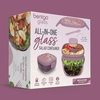 image:imageBentgo Glass Salad Container with Airtight Lid amp LeakProof Sauce Cup  76Cup Salad Bowl 4Compartment Bento Tray amp Reusable Fork BPAFree for Meal Prep Office amp More Light BlueFloral Maximalist  Bouquet
