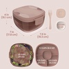 image:imageBentgo Glass Salad Container with Airtight Lid amp LeakProof Sauce Cup  76Cup Salad Bowl 4Compartment Bento Tray amp Reusable Fork BPAFree for Meal Prep Office amp More Light BlueMod Curve  Desert Rose