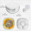 image:imageBentgo Glass Salad Container with Airtight Lid amp LeakProof Sauce Cup  76Cup Salad Bowl 4Compartment Bento Tray amp Reusable Fork BPAFree for Meal Prep Office amp More Light BlueWhite