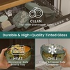 image:imageBentgo Glass Salad Container with Airtight Lid amp LeakProof Sauce Cup  76Cup Salad Bowl 4Compartment Bento Tray amp Reusable Fork BPAFree for Meal Prep Office amp More Light BlueFloral Maximalist  Sea