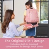 image:imageBentgo Kids 2in1 Backpack amp Insulated Lunch Bag with Padded Straps  16 Kids School Backpack for Travel amp Sleepovers WaterResistant Large Compartments amp Water Bottle Pocket Petal PinkGlitter Edition  Petal Pink