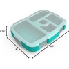 image:imageBentgo Kids Brights 5Compartment Meal Prep Tray with Transparent Cover  Bentgo Kids Brights 5Compartment Meal Prep Tray with Transparent Cover Citrus YellowAqua