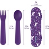 image:imageBentgo Kids Plastic Utensil Set with Fork Spoon amp Storage Case  Reusable PFAS amp BPAFree EasyGrip Handles Lightweight Dishwasher Safe School Travel amp OntheGo SafariUnicorn