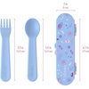 image:imageBentgo Kids Plastic Utensil Set with Fork Spoon amp Storage Case  Reusable PFAS amp BPAFree EasyGrip Handles Lightweight Dishwasher Safe School Travel amp OntheGo SafariLavender Galaxy
