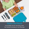 image:imageBentgo Kids Plastic Utensil Set with Fork Spoon amp Storage Case  Reusable PFAS amp BPAFree EasyGrip Handles Lightweight Dishwasher Safe School Travel amp OntheGo PurpleDino