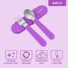 image:imageBentgo Kids Plastic Utensil Set with Fork Spoon amp Storage Case  Reusable PFAS amp BPAFree EasyGrip Handles Lightweight Dishwasher Safe School Travel amp OntheGo PurplePurple