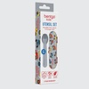 image:imageBentgo Kids Plastic Utensil Set with Fork Spoon amp Storage Case  Reusable PFAS amp BPAFree EasyGrip Handles Lightweight Dishwasher Safe School Travel amp OntheGo SafariTrucks
