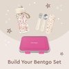 image:imageBentgo Kids Plastic Utensil Set with Fork Spoon amp Storage Case  Reusable PFAS amp BPAFree EasyGrip Handles Lightweight Dishwasher Safe School Travel amp OntheGo PurpleCowgirl Dreams