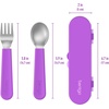 image:imageBentgo Kids Plastic Utensil Set with Fork Spoon amp Storage Case  Reusable PFAS amp BPAFree EasyGrip Handles Lightweight Dishwasher Safe School Travel amp OntheGo PurplePurple
