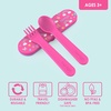 image:imageBentgo Kids Plastic Utensil Set with Fork Spoon amp Storage Case  Reusable PFAS amp BPAFree EasyGrip Handles Lightweight Dishwasher Safe School Travel amp OntheGo SafariRainbows and Butterflies
