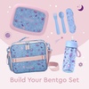 image:imageBentgo Kids Plastic Utensil Set with Fork Spoon amp Storage Case  Reusable PFAS amp BPAFree EasyGrip Handles Lightweight Dishwasher Safe School Travel amp OntheGo SafariLavender Galaxy