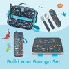 image:imageBentgo Kids Plastic Utensil Set with Fork Spoon amp Storage Case  Reusable PFAS amp BPAFree EasyGrip Handles Lightweight Dishwasher Safe School Travel amp OntheGo PurpleDino